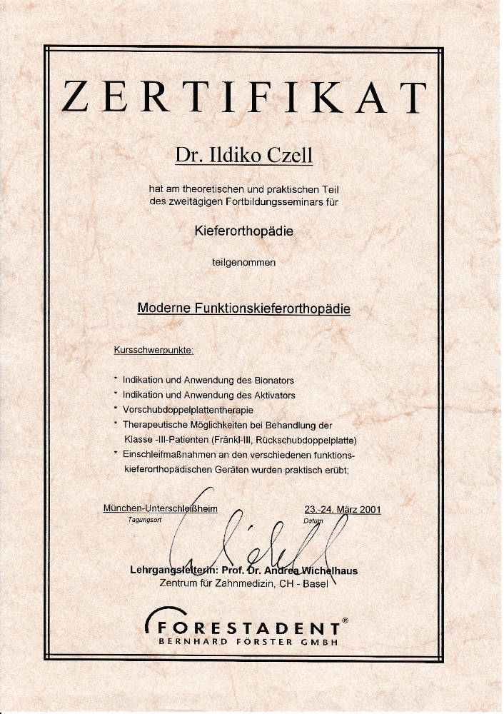 2001 03 23 24 Moderne Funktionskieferorthopaedie A Wichelhaus