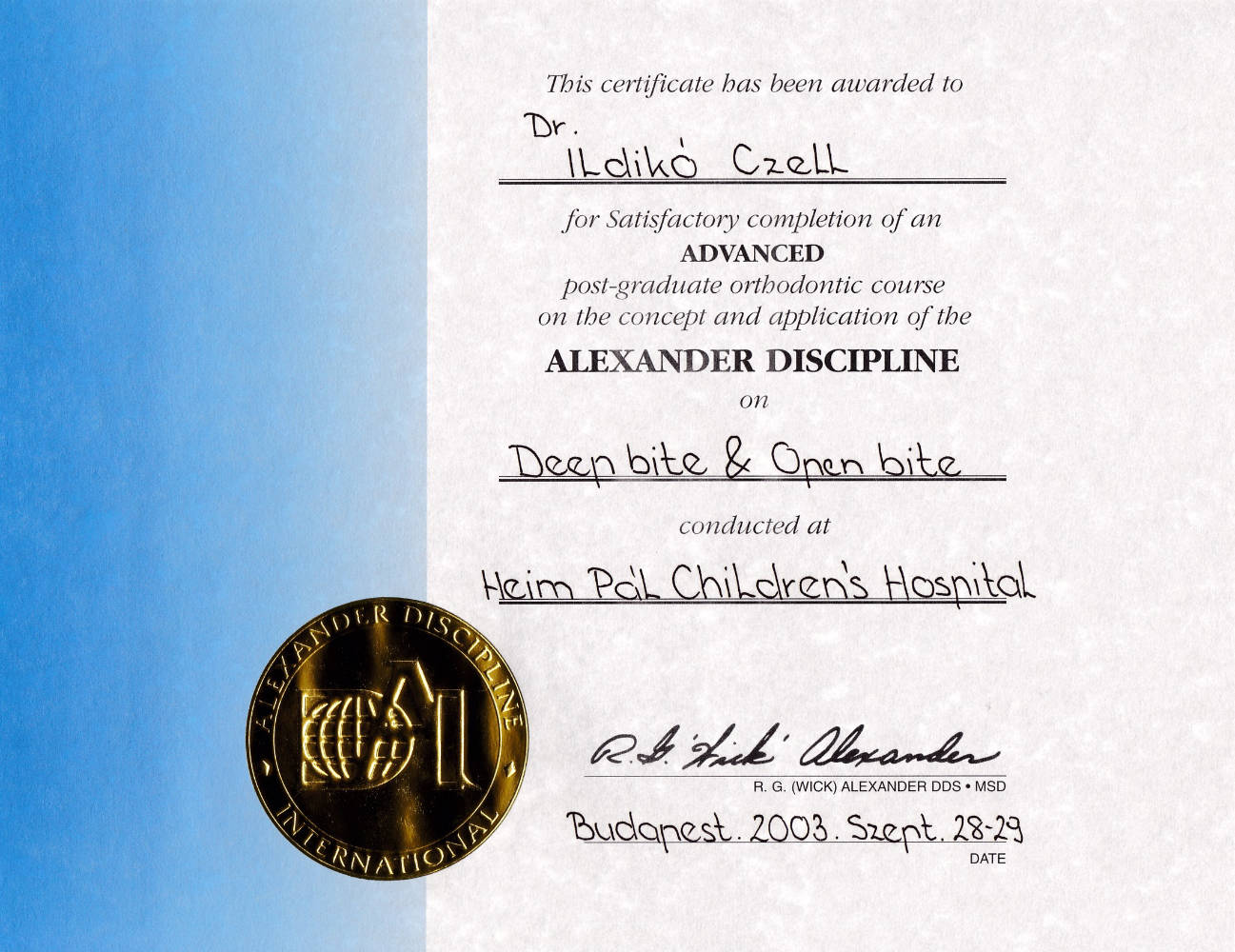 2003 09 28 29 Deep Bite and Open Bite IC W Alexander