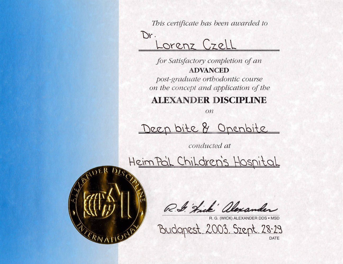 2003 09 28 29 Deep Bite and Open Bite LC W Alexander