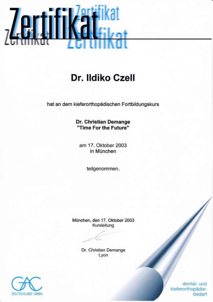 2003 10 17  Time for the Future IC Ch Demange