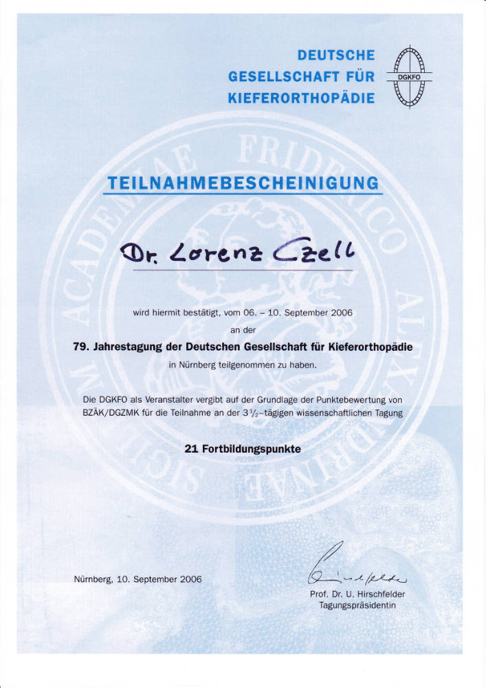 2006 09 06 10 79 Jahrestagung DGKFO LC