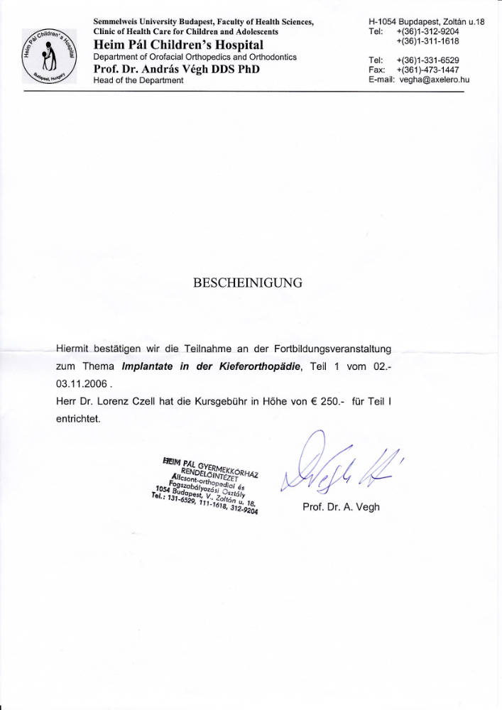 2006 11 02 03 Implantate in der Kieferorthopaedie Kurs 1 LC