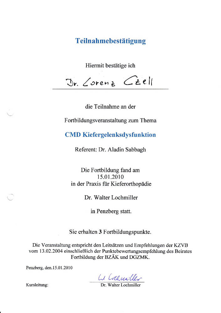 2010 01 15 CMD Kiefergelenksdysfunktion Sabbagh LC