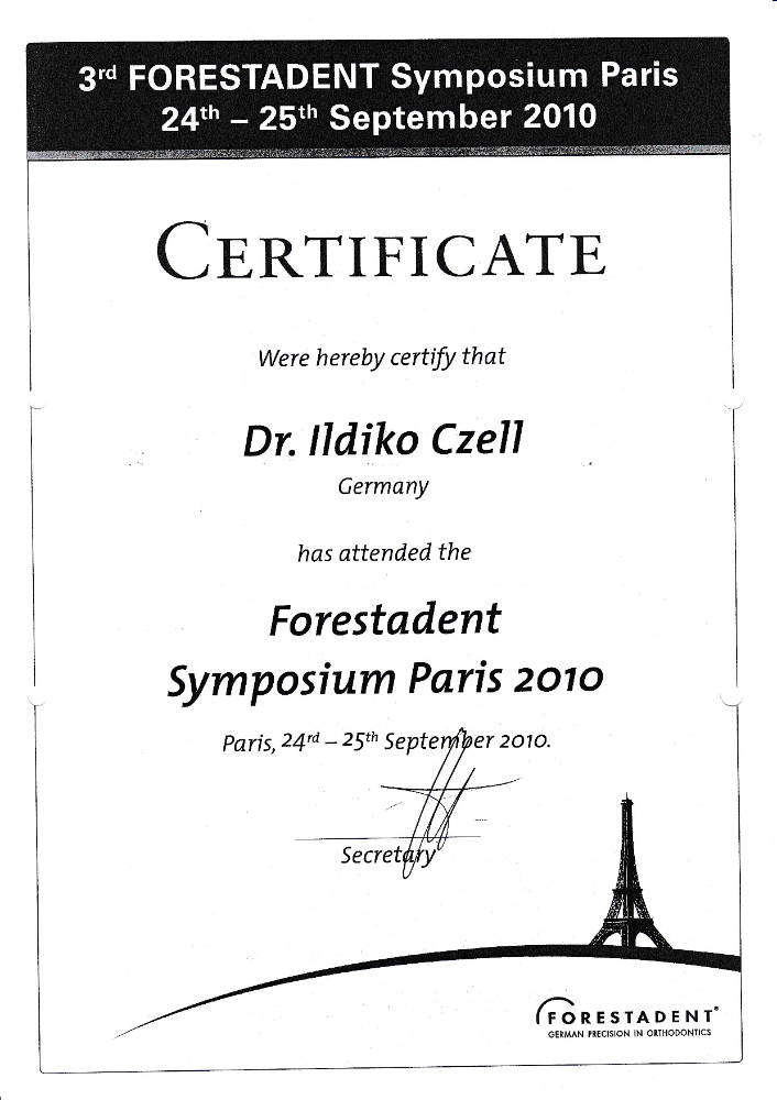 2010 09 24 25 Forestadent Symposium Paris IC