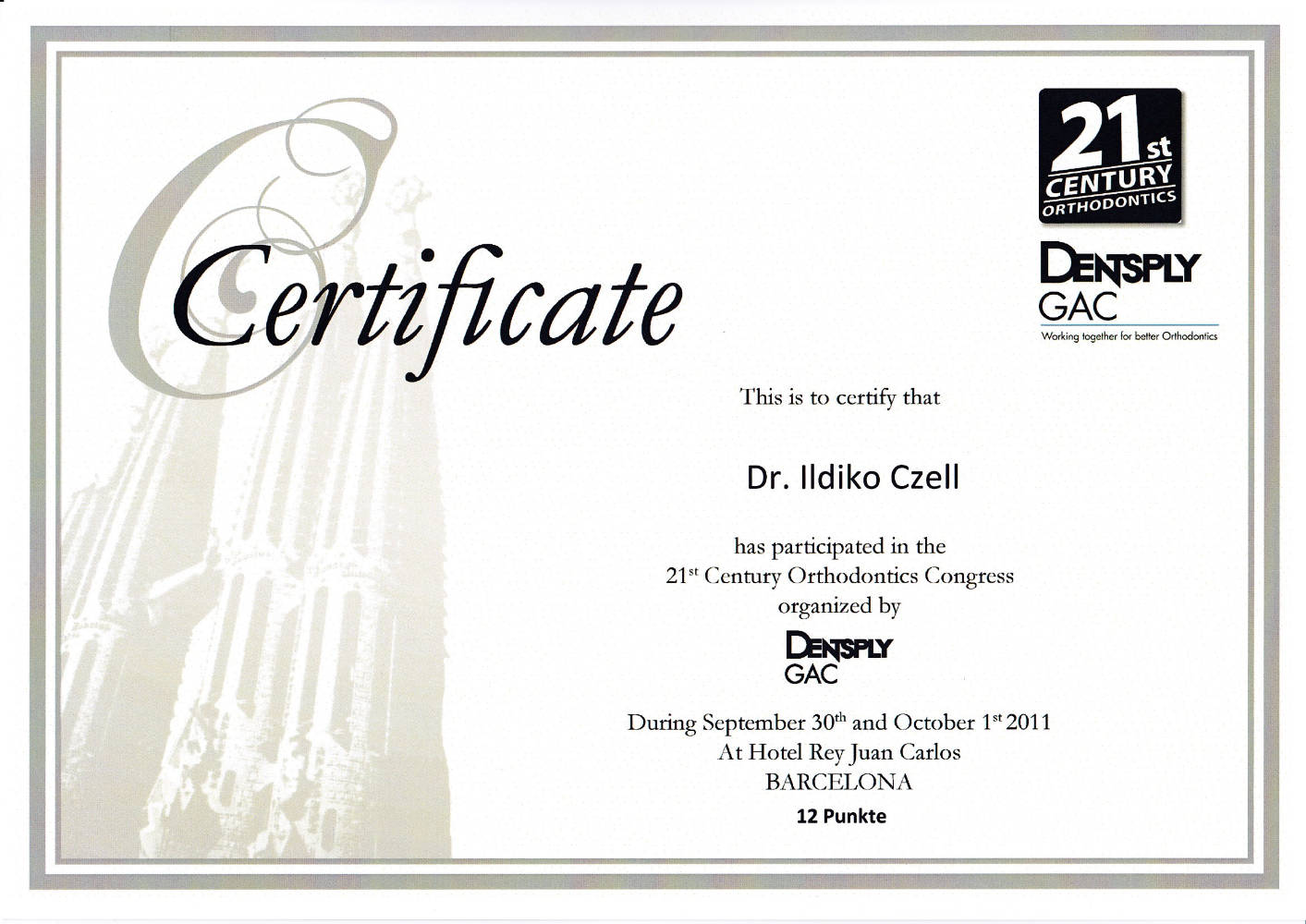 2011 09 30 10 01 21th Century Orthodontic Congress GAC Barcelona IC