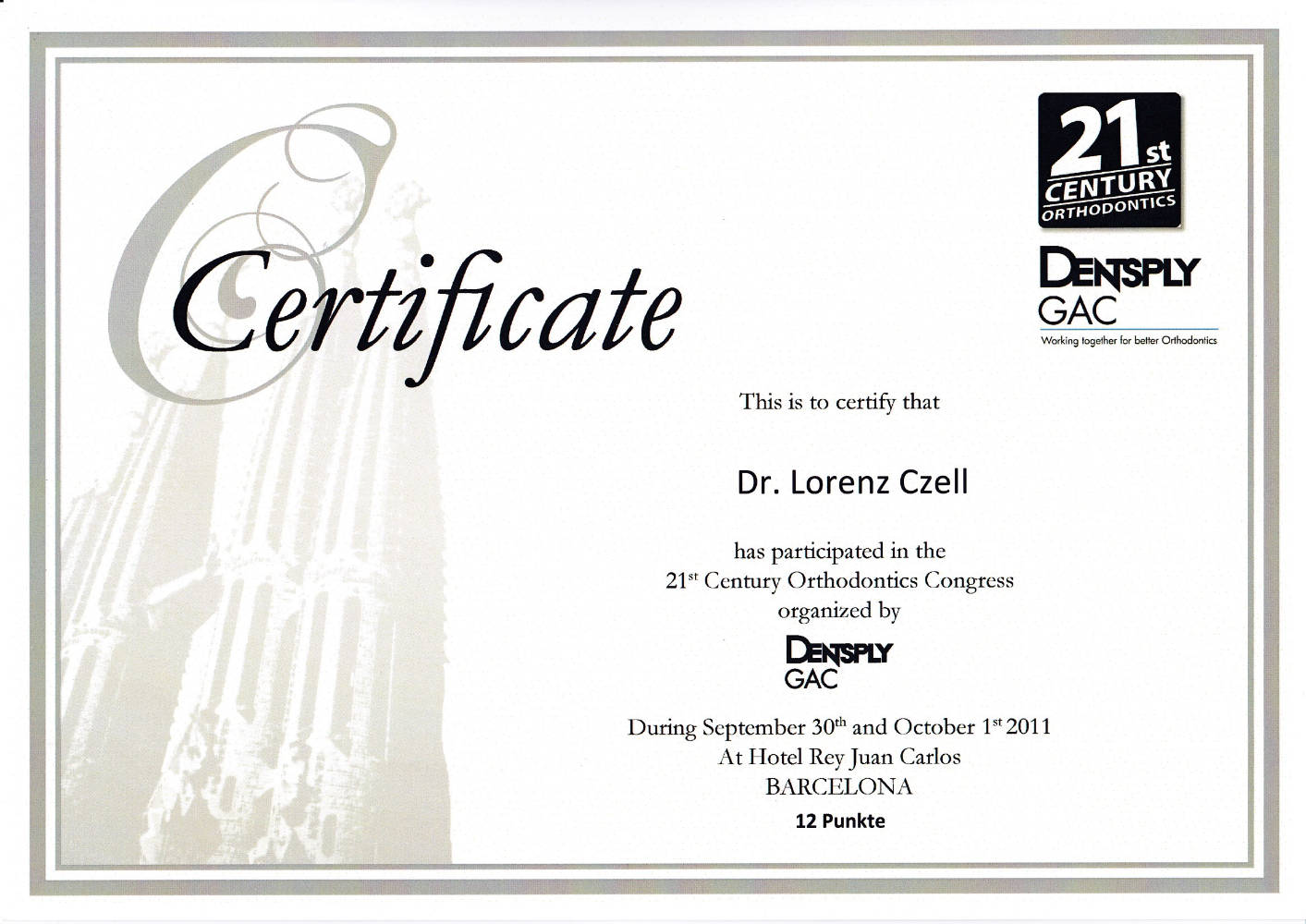 2011 09 30 10 01 21th Century Orthodontic Congress GAC Barcelona LC