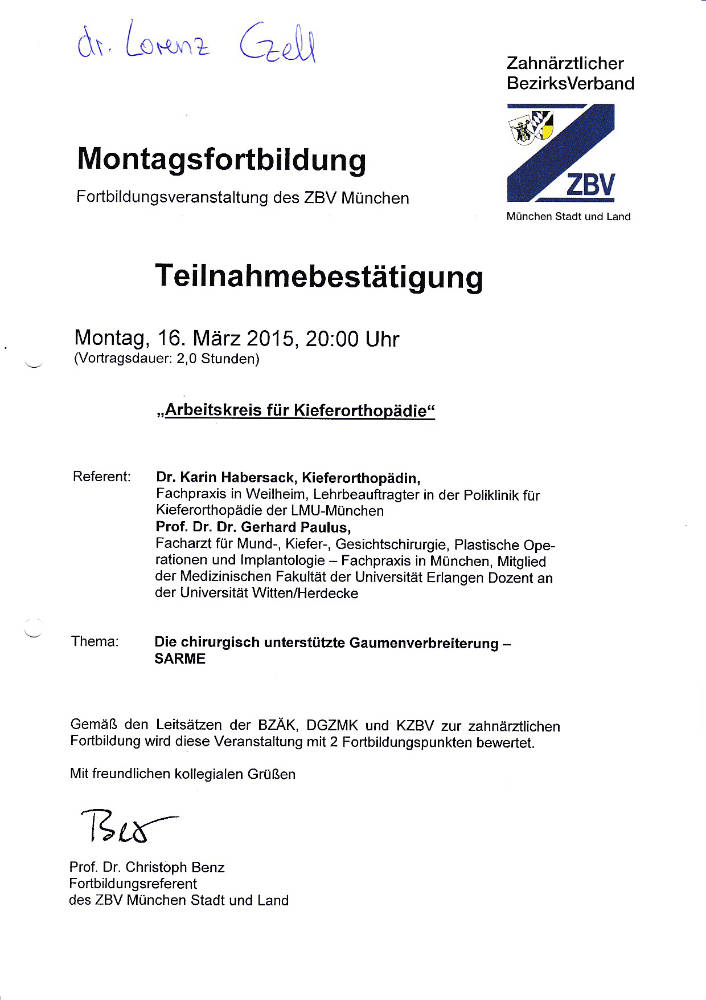 2015 03 16 Chirurgisch unterstützte Gaumenverbreiterung LC SARME Habersack