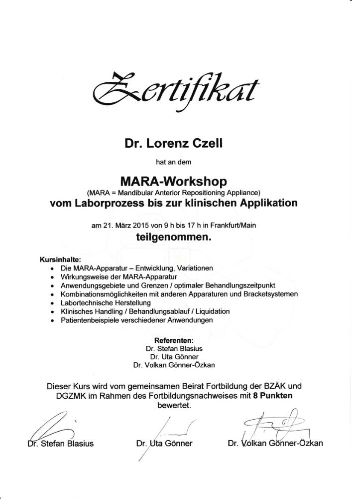 2015 03 21 MARA Workshop LC Frankfurt
