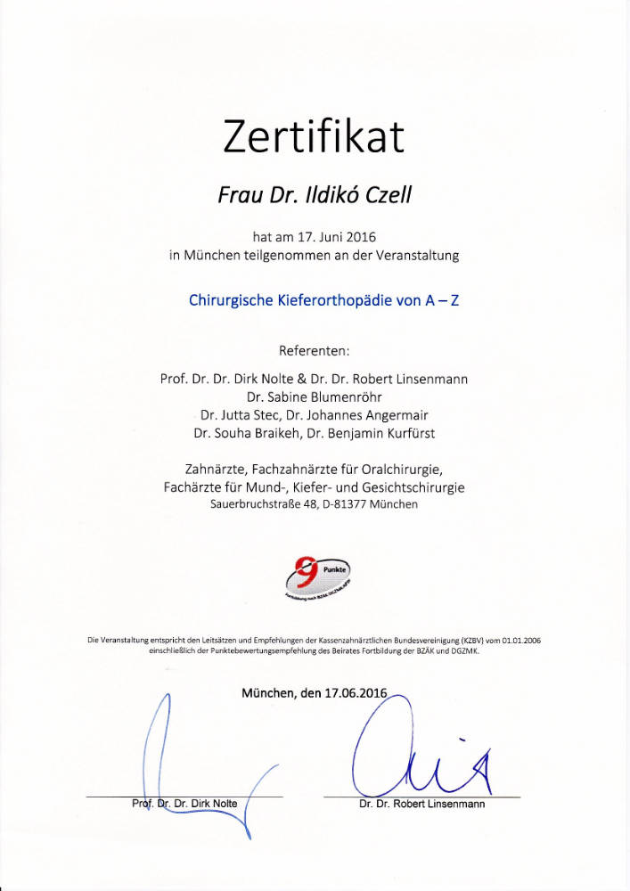 2016 06 17 IC Chirurgische Kieferorthopädie von A Z D Nolte R Linsenmann