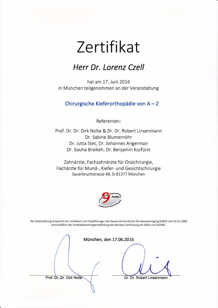 2016 06 17 LC Chirurgische Kieferorthopädie von A Z  D Nolte R Linsenmann