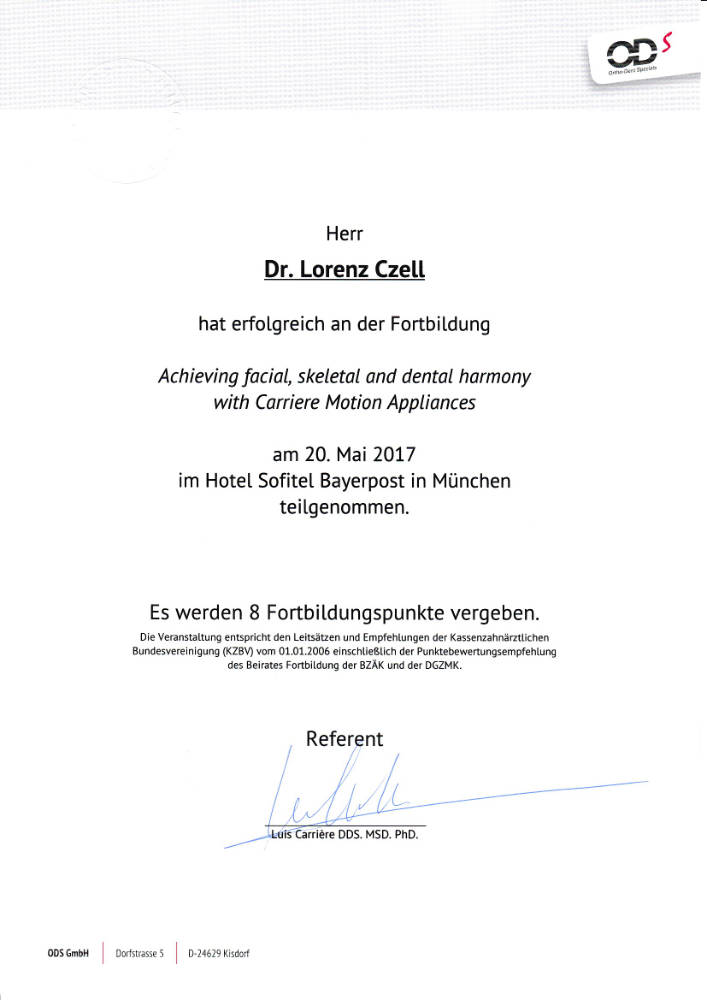 2017 05 20  Carriere Motion Appliances LC