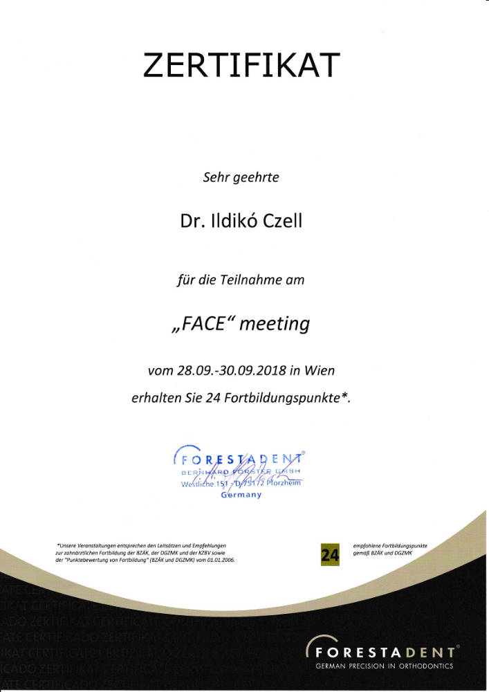 2018 09 28 30 IC Face Meeting Zertifikat