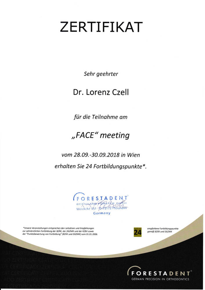 2018 09 28 30 LC Face Meeting Zertifikat