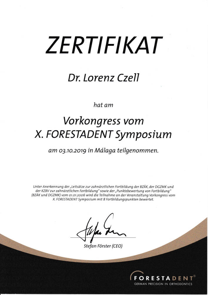 2019 10 03 LC Vorkongress X Forestadent Symposium Malaga