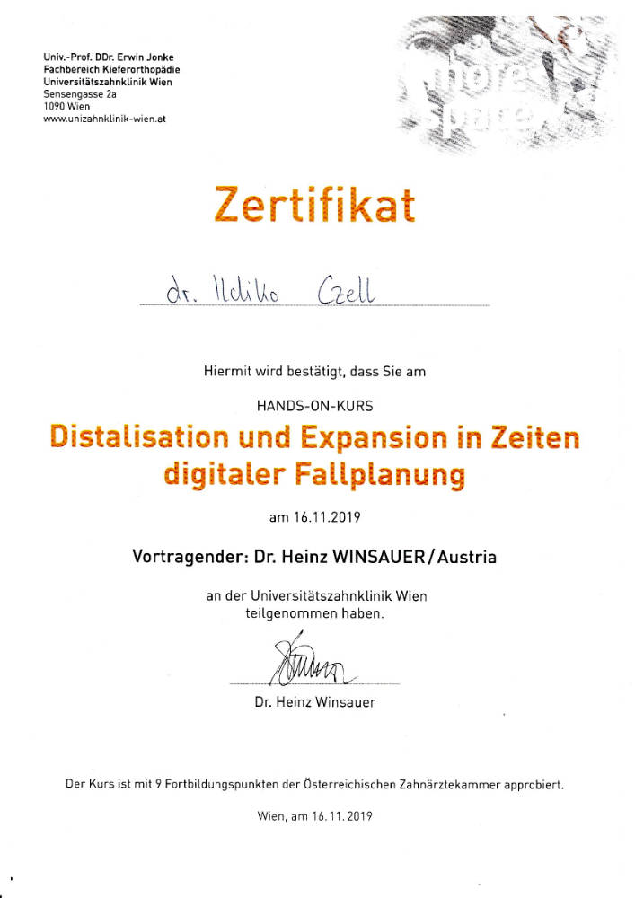 2019 11 16  IC Distalisation und Expansion in Zeiten digitaler Fallplanung Wien H Winsauer