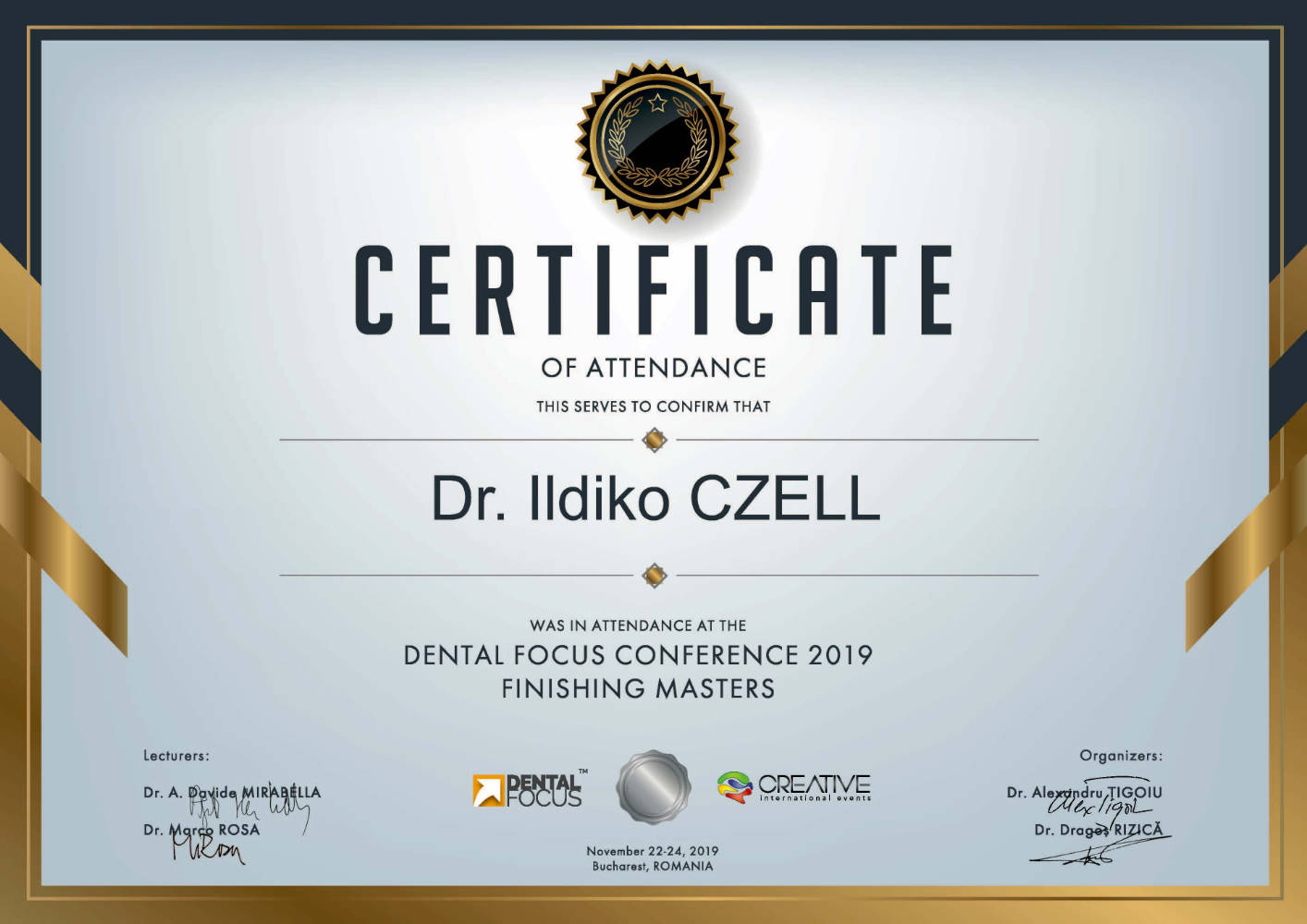 2019 11 22 24 IC Finishing Masters Dental Focus Conference M Rosa D Mirabella