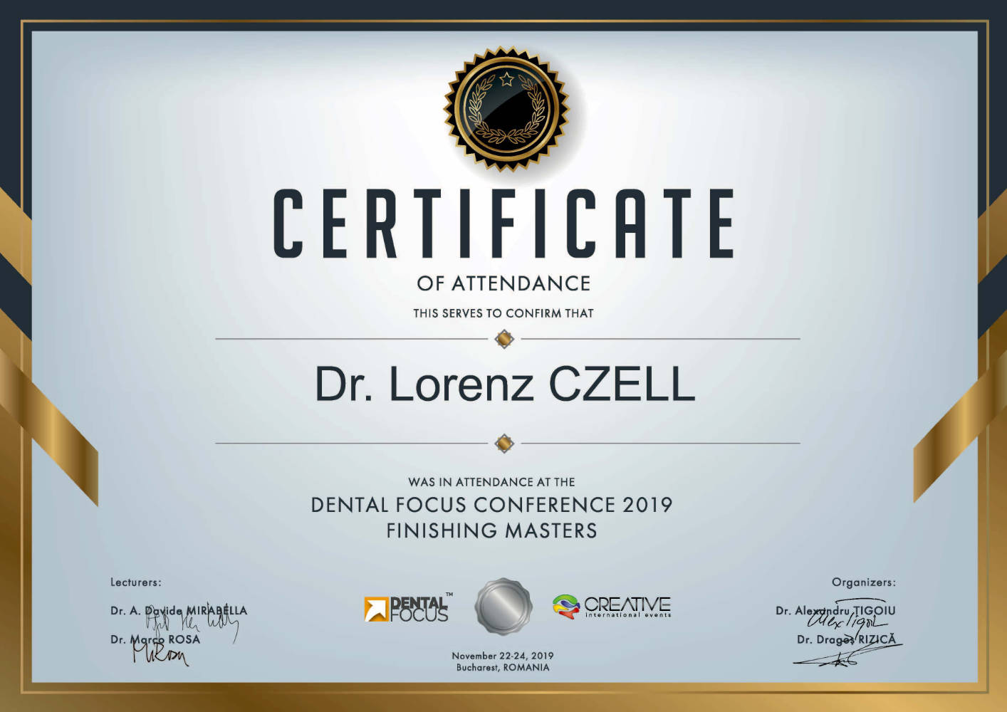 2019 11 22 24 LC Finishing Masters Dental Focus Conference M Rosa D Mirabella