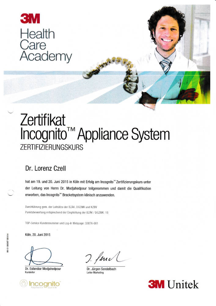 2015 06 19 20 Incognito Appliance Systems LC Zertifizierung