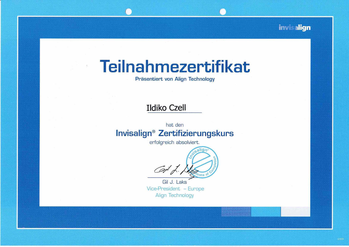 2016-03-Invisalign Zertifizierung IC